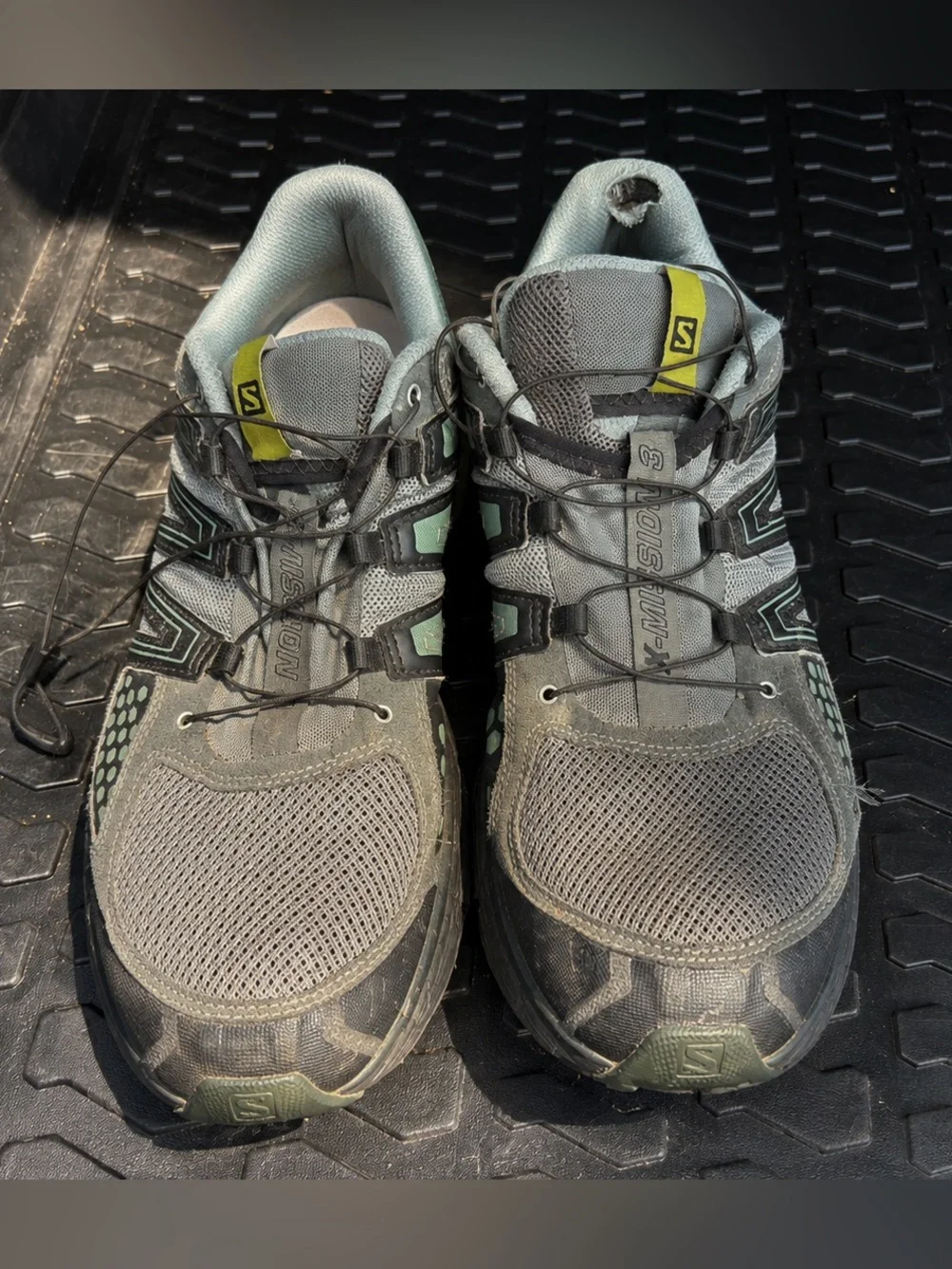 SALMON X-Mission 3 Trail Running Hiking Shoes Gray qquicklace Size 13